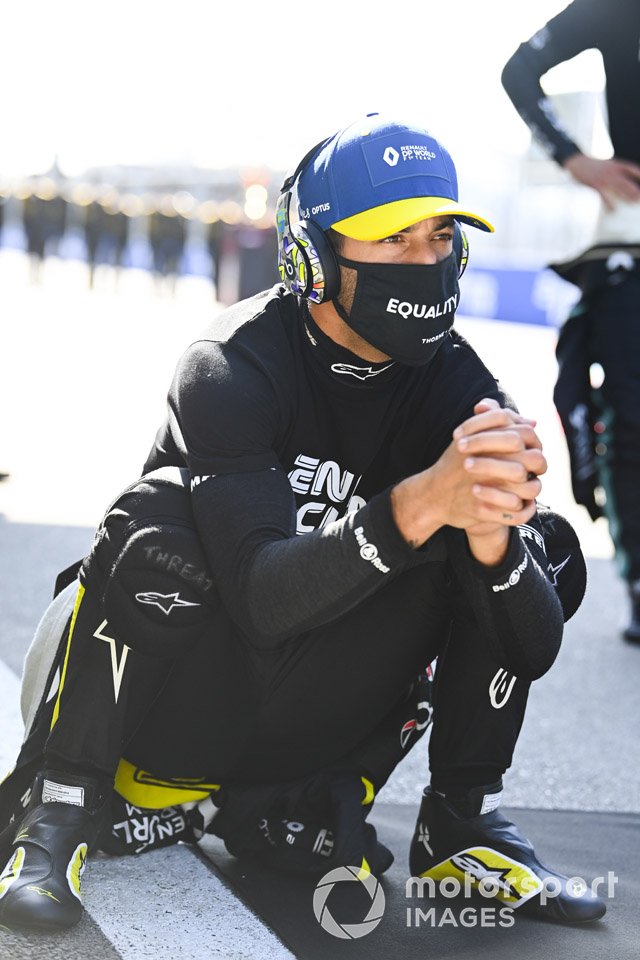 Daniel Ricciardo, Renault F1,sulla griglia di partenza