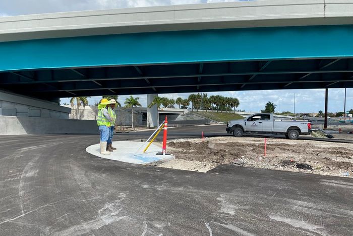 Aspectos de la construcción de la pista para el GP de Miami