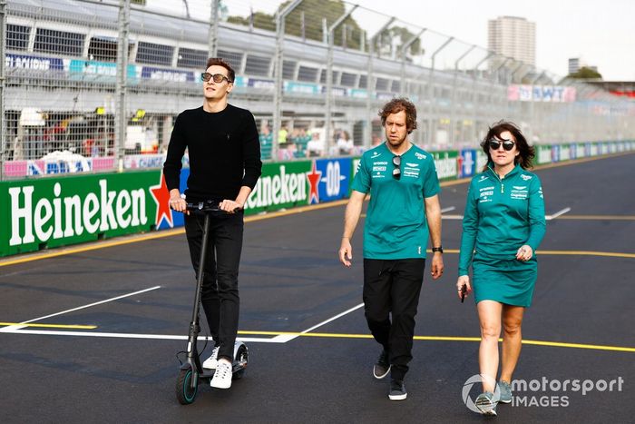 George Russell, Mercedes, Sebastian Vettel, Aston Martin