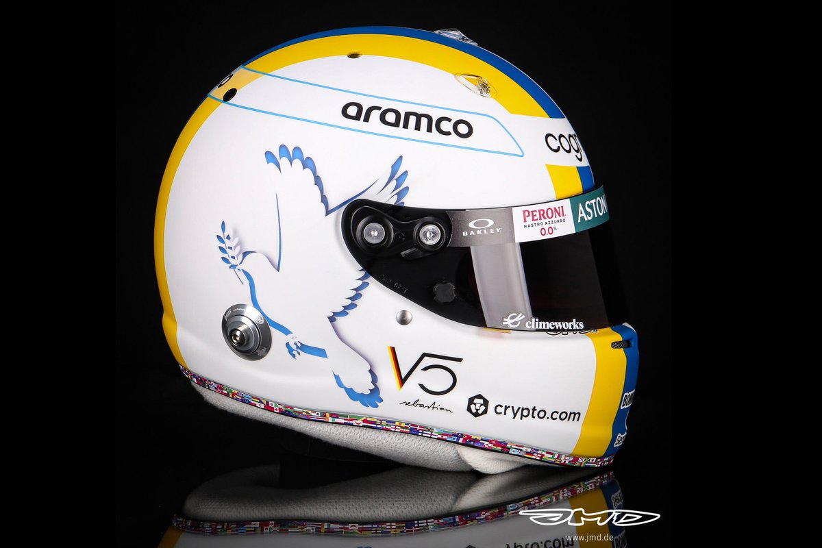Helmet of Sebastian Vettel, Aston Martin