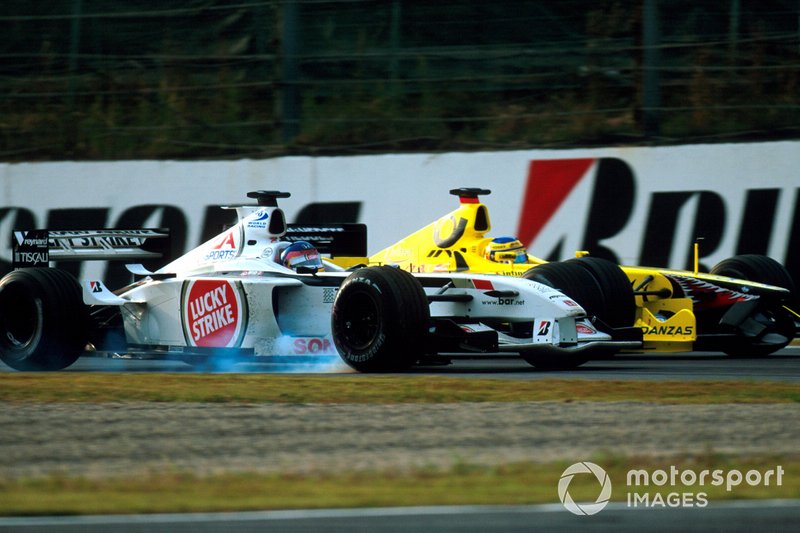 Jacques Villeneuve, BAR Honda 003,  Jarno Trulli, Jordan Honda EJ11