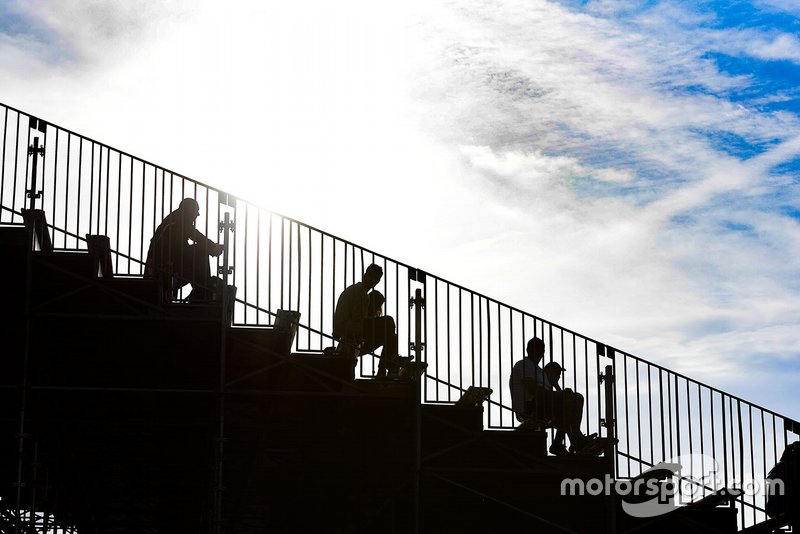 Fans in the grandstand