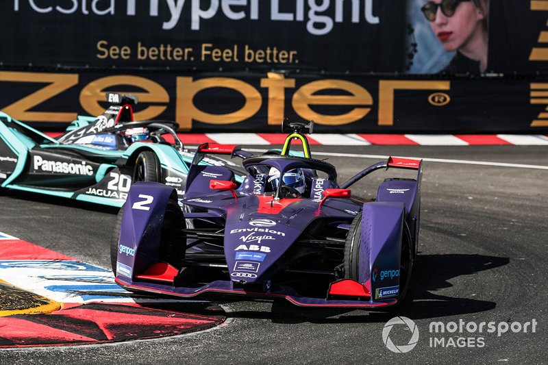 Sam Bird, Envision Virgin Racing, Audi e-tron FE05 Mitch Evans, Panasonic Jaguar Racing, Jaguar I-Type 3