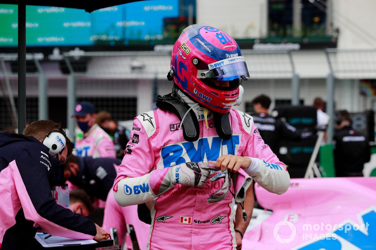 Lance Stroll, Racing Point, on the grid
