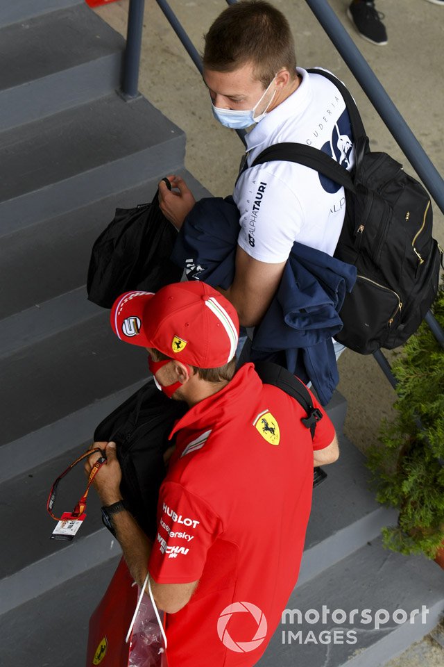 Sebastian Vettel, Ferrari y Daniil Kvyat, AlphaTauri
