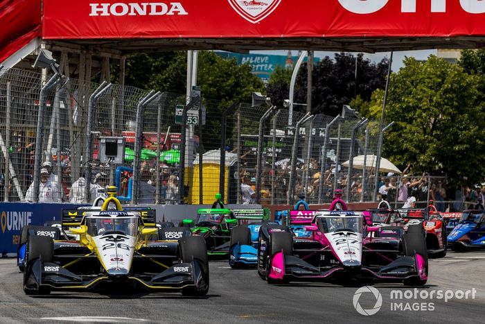 Colton Herta, Andretti Global c/ Curb-Agajanian Honda, Kyle Kirkwood, Andretti Global Honda