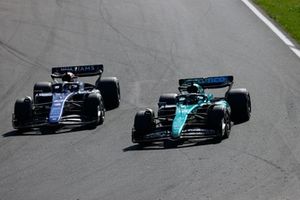 Lance Stroll, Aston Martin AMR24, lucha con Alex Albon, Williams FW46