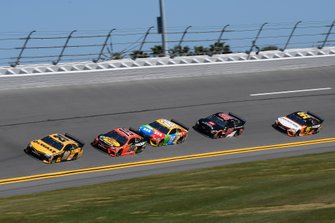 Erik Jones, Joe Gibbs Racing, Toyota Camry DeWalt, Martin Truex Jr., Joe Gibbs Racing, Toyota Camry Bass Pro Shops, Kyle Busch, Joe Gibbs Racing, Toyota Camry M&M's, Daniel Suarez, Gaunt Brothers Racing, Toyota Camry Toyota Certified Used Vehicles, Christopher Bell, Leavine Family Racing, Toyota Camry Procore