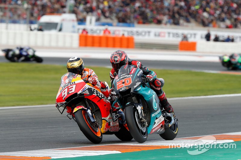 Marc Marquez, Repsol Honda Team, Fabio Quartararo, Petronas Yamaha SRT
