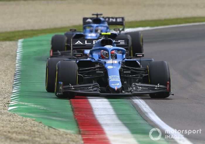 Esteban Ocon, Alpine A521, Fernando Alonso, Alpine A521