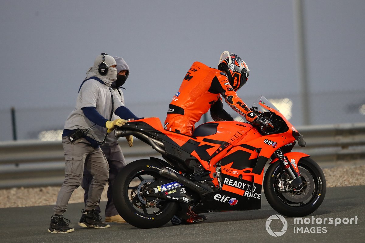 Danilo Petrucci, Red Bull KTM Tech 3 after crash