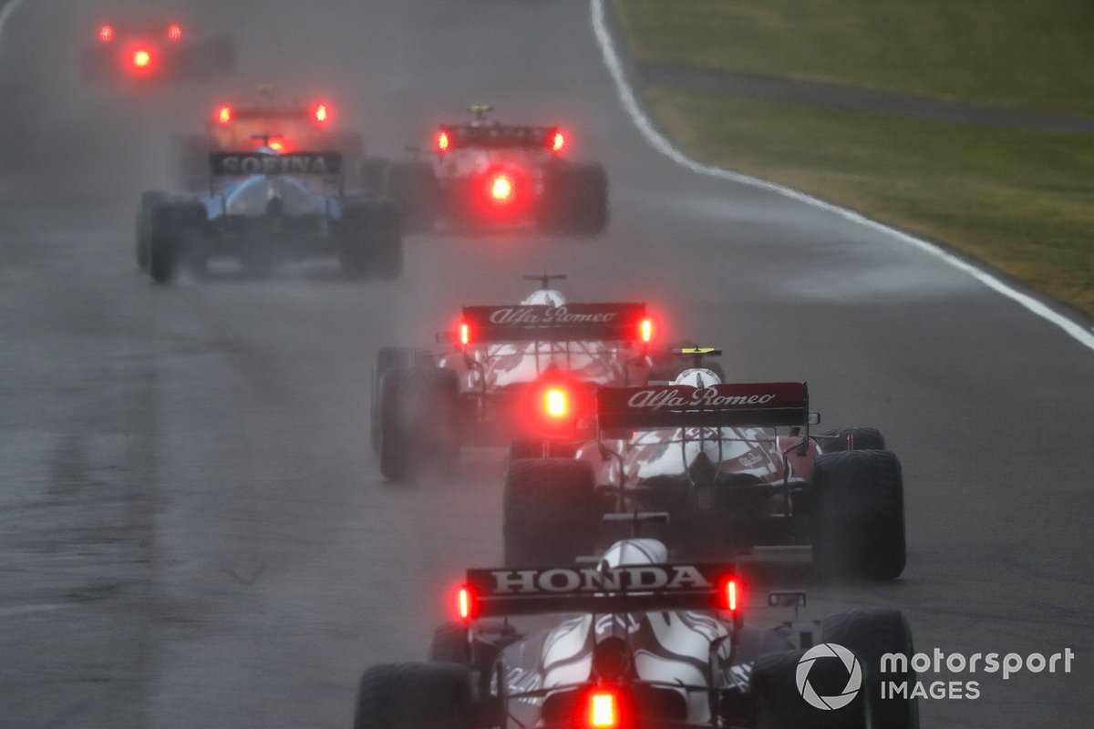 George Russell, Williams FW43B, Kimi Raikkonen, Alfa Romeo Racing C41, Antonio Giovinazzi, Alfa Romeo Racing C41, Yuki Tsunoda, AlphaTauri AT02