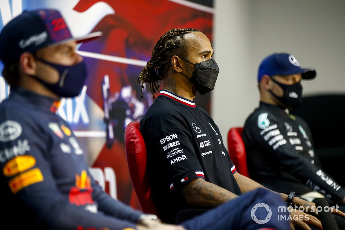 Il vincitore Lewis Hamilton, Mercedes in conferenza stampa