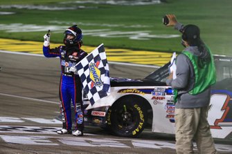 Race winner John Hunter Nemechek, Kyle Busch Motorsports, Toyota Tundra