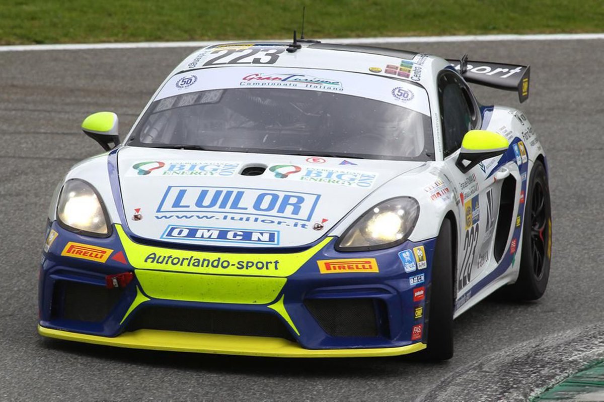 #223 Autorlando Sport, Porsche 718 Cayman GT4: Emanuele Romani, Gianluca Carboni
