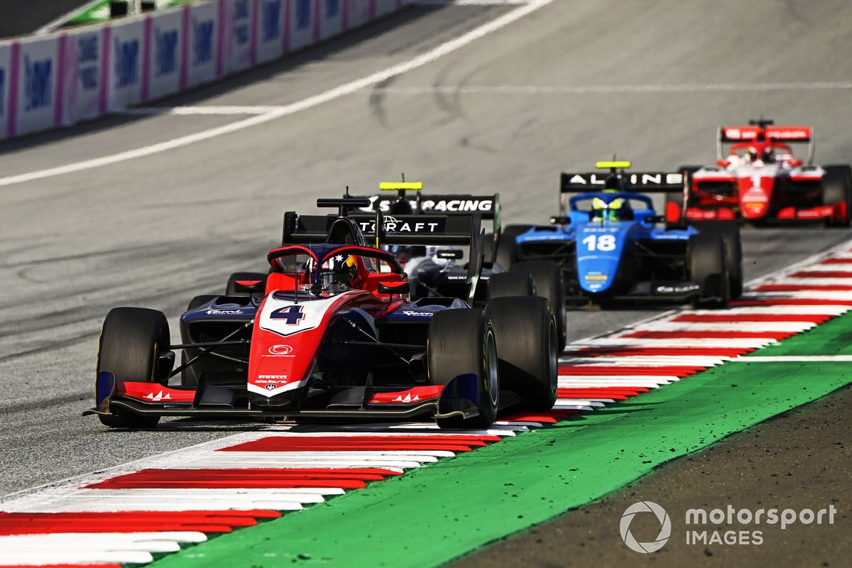 Jack Doohan, Trident, Caio Collet, Mp Motorsport, e Dennis Hauger, Prema Racing