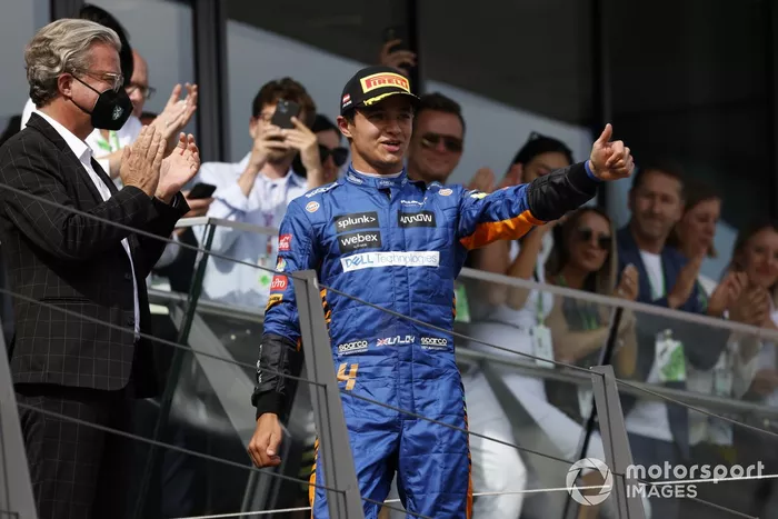 Podio: tercer lugar Lando Norris, McLaren