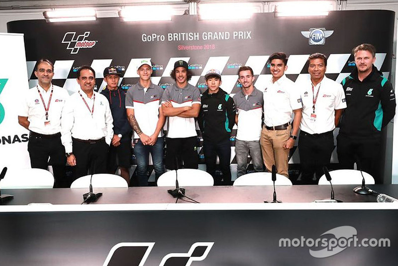 Franco Morbidelli and Fabio Quartararo and the rest of the SIC Racing Team