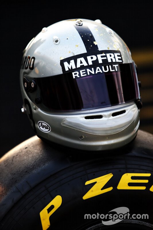 Le casque de Daniel Ricciardo, Renault F1 Team