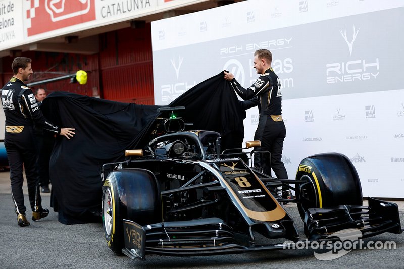 Kevin Magnussen, Haas F1 Team, Romain Grosjean, Haas F1 Team