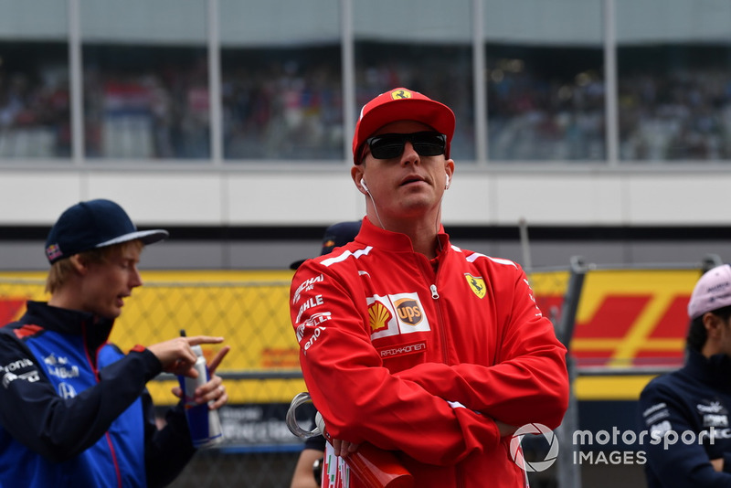 Kimi Raikkonen, Ferrari on the drivers parade