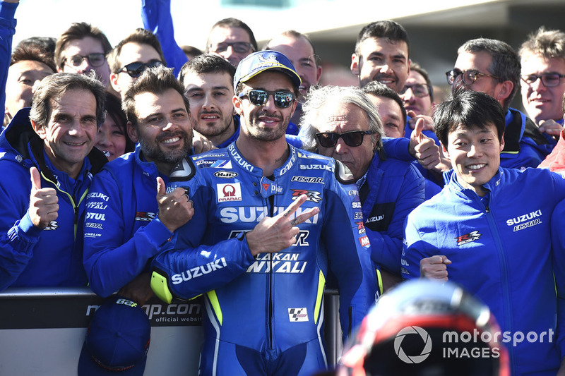 Second place Andrea Iannone, Team Suzuki MotoGP