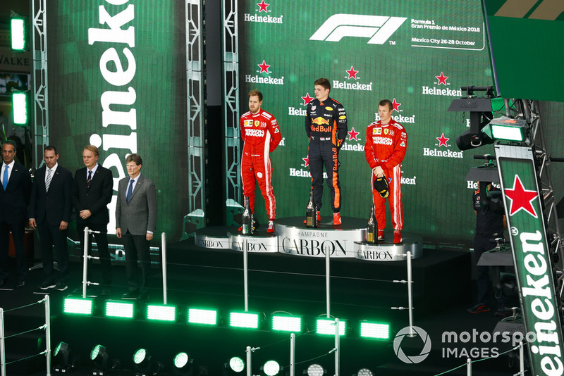 Себастьян Феттель, Ferrari,Макс Ферстаппен, Red Bull Racing, Кімі Райкконен, Ferrari