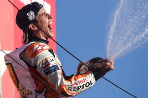 Podium : le vainqueur Marc Marquez, Repsol Honda Team