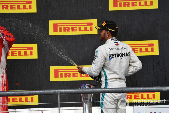 Podio: tercer lugar Lewis Hamilton, Mercedes AMG F1