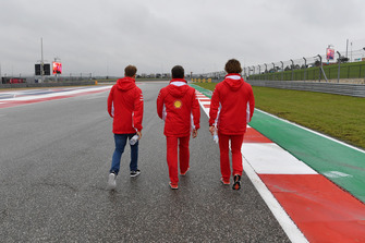 Sebastian Vettel, Ferrari walks the track
