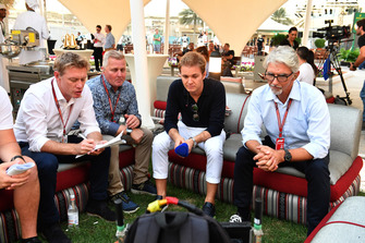 Simon Lazenby, Sky TV, Johnny Herbert, Sky TV, Nico Rosberg, Mercedes-Benz Ambassador and Damon Hill, Sky TV