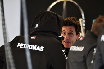 Lewis Hamilton, Mercedes AMG F1 and Toto Wolff, Mercedes AMG F1 Director of Motorsport