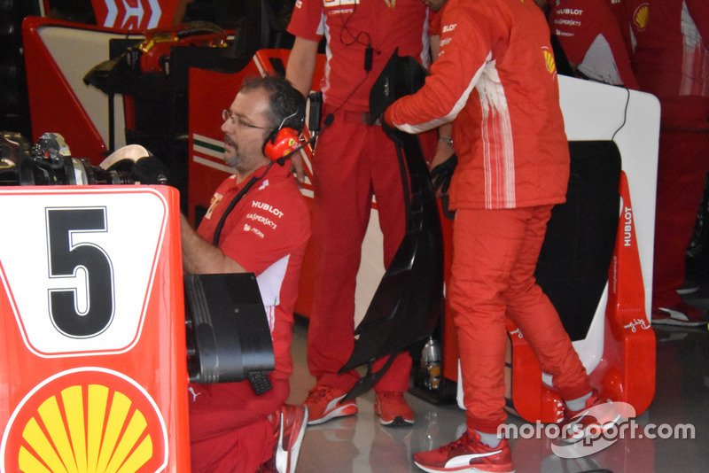 Detalle de alerón delantero Ferrari SF71H