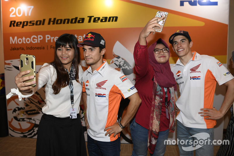 Marc Marquez, Repsol Honda Team, Dani Pedrosa, Repsol Honda Team with fans