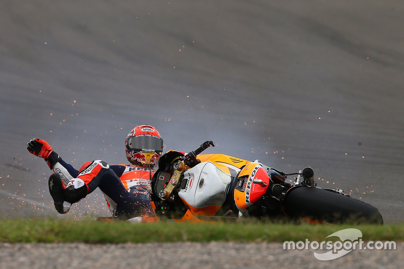 Marc Marquez, Repsol Honda Team, crash