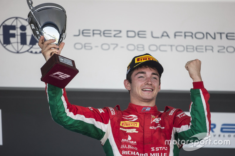 Charles Leclerc, PREMA Powerteam en el podio