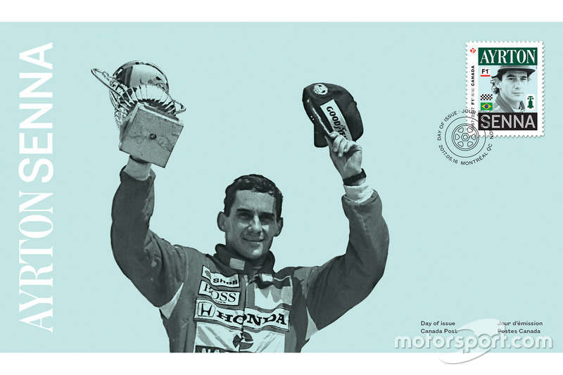 Sello de correos de Ayrton Senna