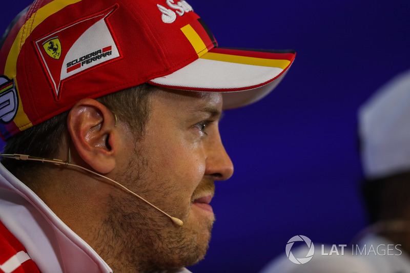 Sebastian Vettel, Ferrari in the Press Conference