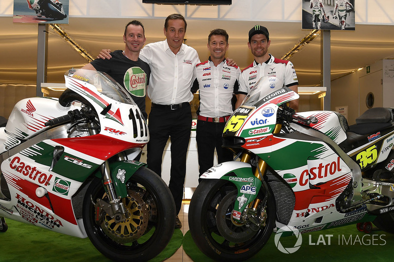 Lucio Cecchinello, directeur du Team LCR Honda, Cal Crutchlow, Team LCR Honda, Aaron Slight