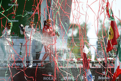 Podium: race winner Lewis Hamilton, Mercedes AMG F1, second place Valtteri Bottas, Mercedes AMG F1,