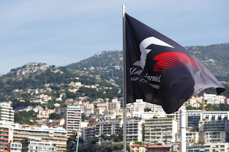 Formula 1 Flag over looking the harbour