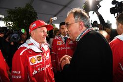 Sergio Marchionne, CEO FIAT and Kimi Raikkonen, Ferrari at Ferrari 70th Anniversary