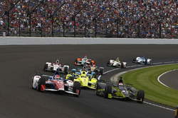 Charlie Kimball, Chip Ganassi Racing Honda, Carlos Muñoz, A.J. Foyt Enterprises Chevrolet