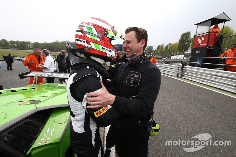 Pole:Mirko Bortolotti, GRT Grasser Racing Team with team owner Gottfried Grasser