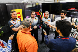 The Pirelli F1 team speak to the media
