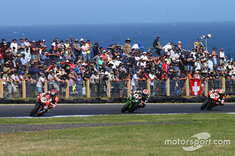 Marco Melandri, Ducati Team, Jonathan Rea, Kawasaki Racing, Chaz Davies, Ducati Team
