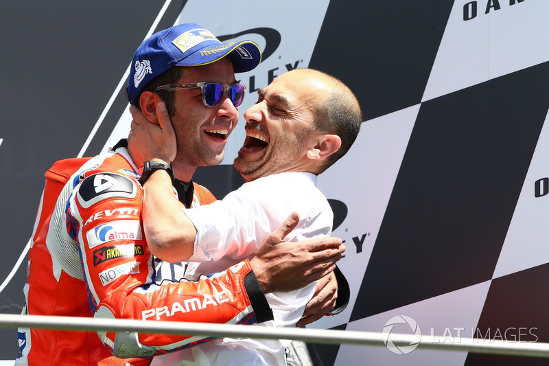 Podium: Danilo Petrucci, Pramac Racing, Claudio Domenicali, Ducati CEO