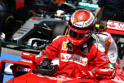 Kimi Raikkonen, Ferrari SF16-H in parc ferme