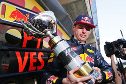 Race winner Max Verstappen, Red Bull Racing celebrates with the team