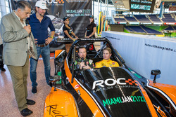 Kurt Busch and Ryan Hunter-Reay with Race of Champions President Fredrik Johnsson